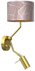 Настенный светильник ZIGGY PINK Gold/Pink 1xE27 + 1x mini GU10 цена и информация | Настенные светильники | hansapost.ee