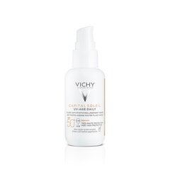 Toonitud vedelik vananemist ennetav Vichy UV-Age Daily SPF50+ Light, 40 ml hind ja info | Päikesekaitse ja päevitusjärgsed kreemid | hansapost.ee