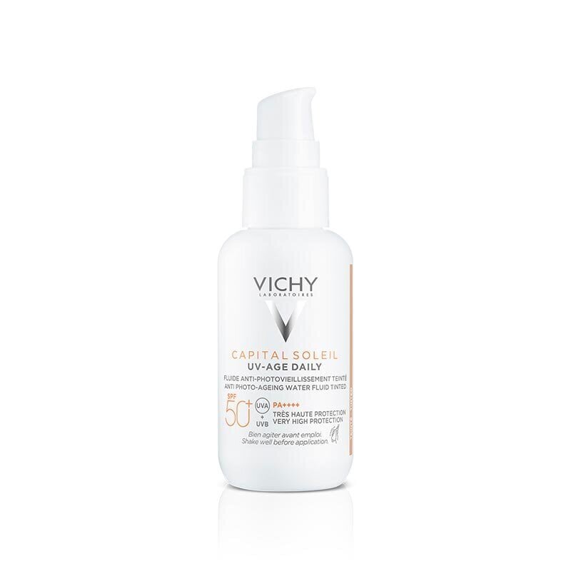 Toonitud vedelik vananemist ennetav Vichy UV-Age Daily SPF50+ Light, 40 ml цена и информация | Päikesekaitse ja päevitusjärgsed kreemid | hansapost.ee