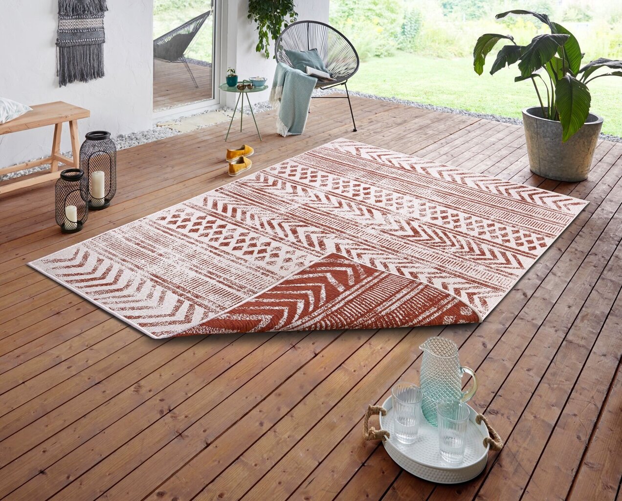 Vaip Northrugs Biri, 150x80 cm, punane hind ja info | Vaibad | hansapost.ee