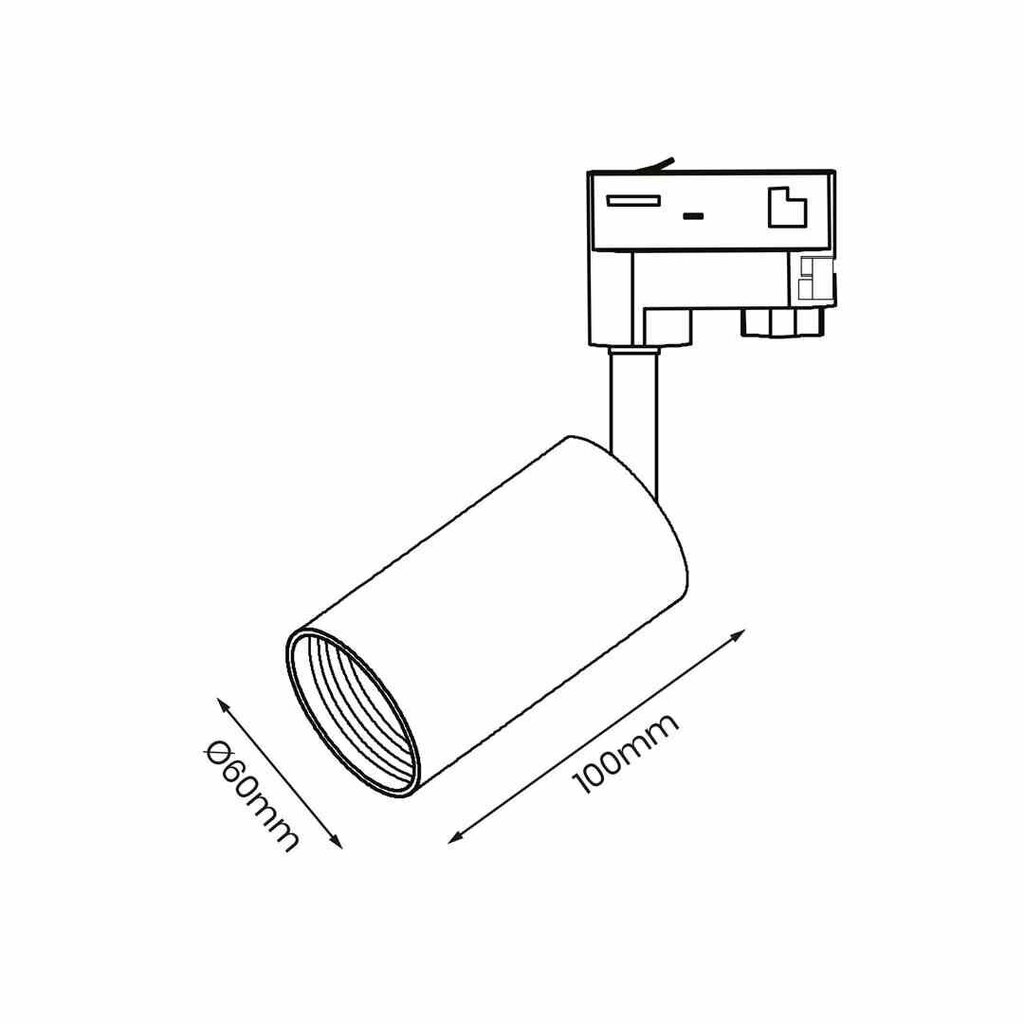 Milagro laevalgusti Pipe Track Spot Light Black hind ja info | Laelambid | hansapost.ee