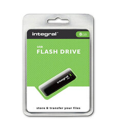 Накопитель Integral 8GB USB2.0 DRIVE BLACK USB flash drive USB Type-A 2.0 цена и информация | USB накопители данных | hansapost.ee