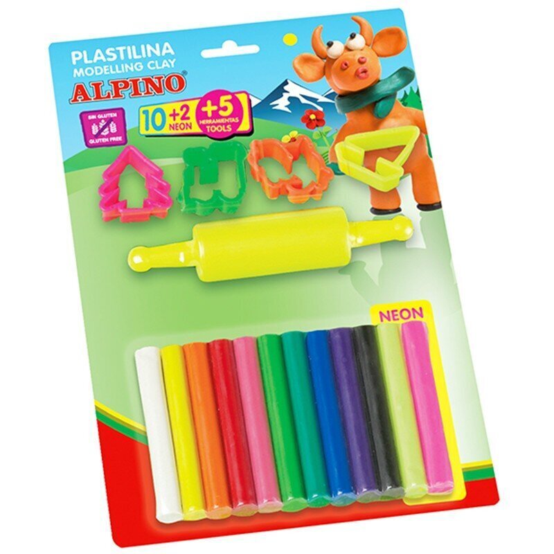 Plastiliin ALPINO, 12 värvi цена и информация | Arendavad laste mänguasjad | hansapost.ee