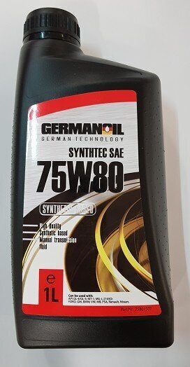 Sünteetiline käigukastiõli Germanoil Synth Tec 75W80, 1 L цена и информация | Eriotstarbelised määrdeõlid ja määrdevedelikud | hansapost.ee