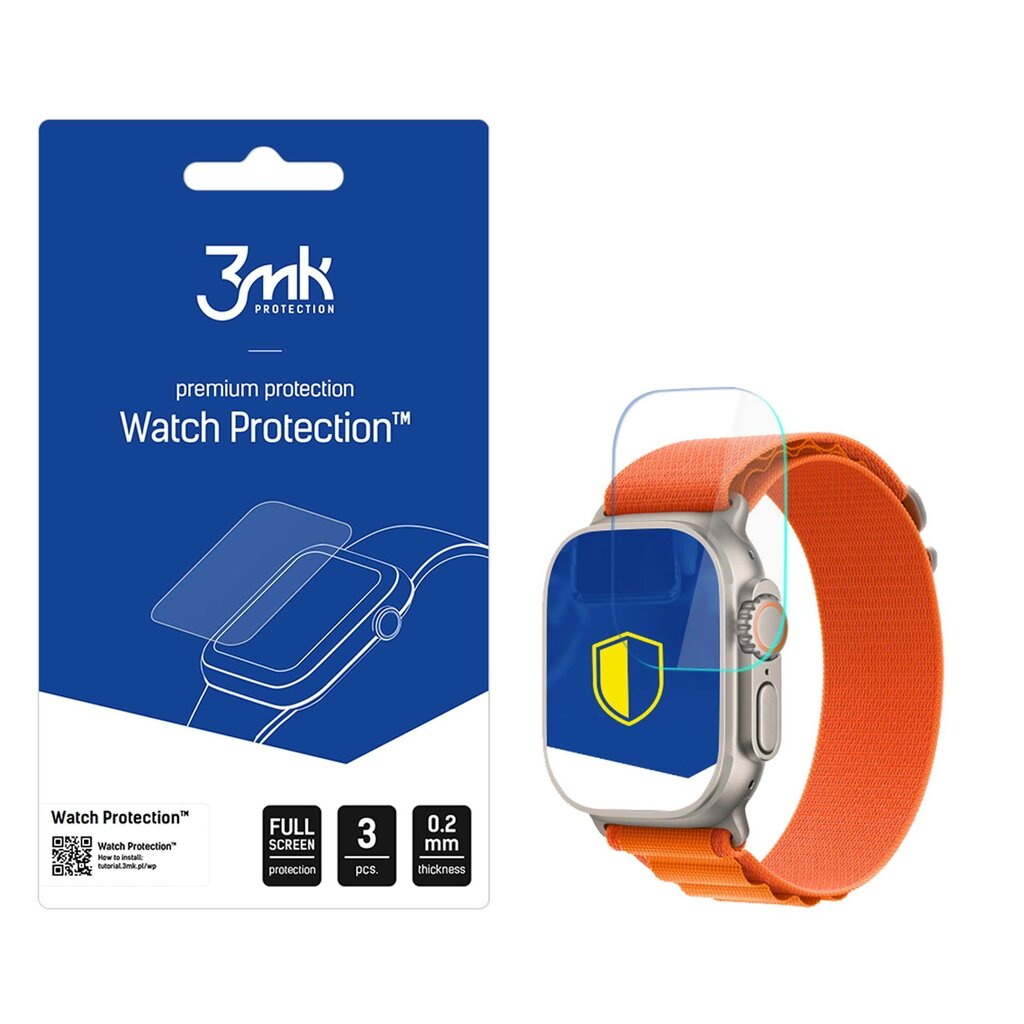 3mk hybrid glass Watch Protection FG for Apple Watch Ultra hind ja info | Nutikellade aksessuaarid ja tarvikud | hansapost.ee