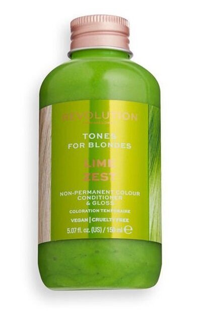 Poolpüsiv juuksevärv blondidele juustele Revolution Haircare London Tones for Blondes, 150 ml, Lime Zest hind ja info | Juuksevärvid | hansapost.ee