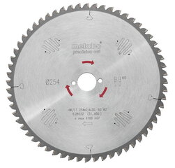 Диск пильный 160x1,6/1,1x/16/20, z24,WZ, 22°.Precision cut KSA18 KSA 18 LTX, Metabo цена и информация | Запчасти для садовой техники | hansapost.ee