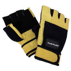 Treeningkindad Tunturi Fitness Gloves High Impact, suurus L, kollane/must hind ja info | Jõusaali kindad | hansapost.ee