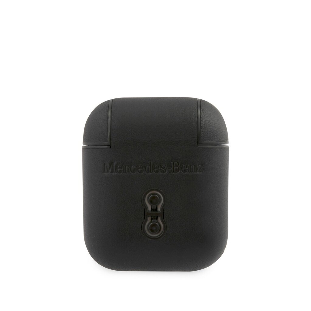 MEA2CSLBK Mercedes Leather Case for AirPods 1/2 Black цена и информация | Kõrvaklapid | hansapost.ee