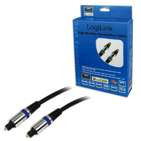 LogiLink TOSLINK, kvaliteetne helikaabel 1.5 hind ja info | Juhtmed ja kaablid | hansapost.ee