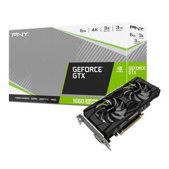 PNY Видеокарта GeForce GTX1660 SUPER 6GB VCG16606SDFPPB цена и информация | Видеокарты | hansapost.ee