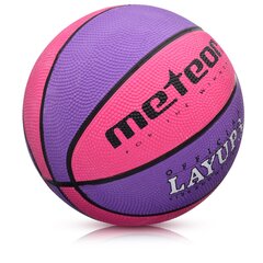 Korvpall Meteor LayUp 3 roosa/lilla 07081 цена и информация | Баскетбольные мячи | hansapost.ee