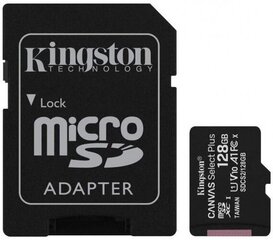 Карта памяти Kingston SDCS/128 GB Canvas Plus цена и информация | Карты памяти для телефонов | hansapost.ee