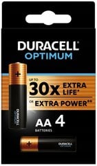 Duracell Optimum AA Alkaline 4pack цена и информация | Duracell Сантехника, ремонт, вентиляция | hansapost.ee