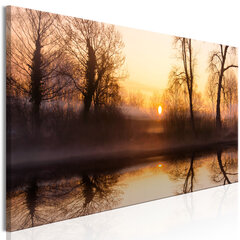 Pilt - Winter Sunset (1 Part) Narrow 135x45 cm hind ja info | Seinapildid | hansapost.ee