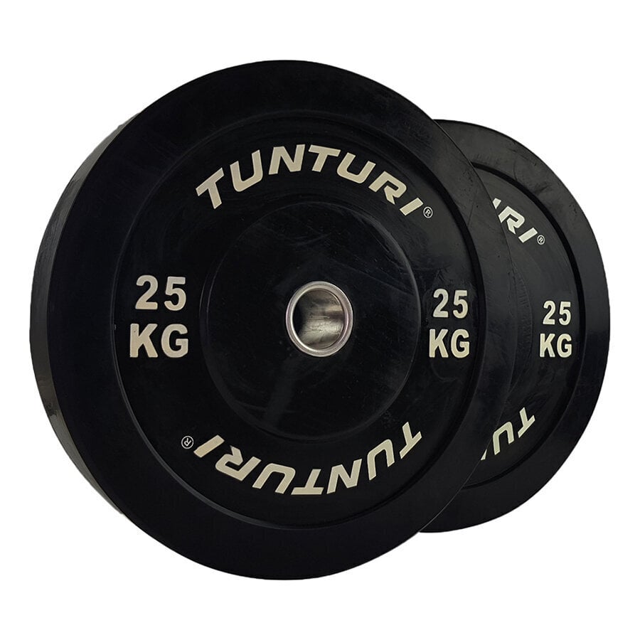 Tunturi Bumper ketas 25 kg must hind ja info | Hantlid, kangid, raskused | hansapost.ee