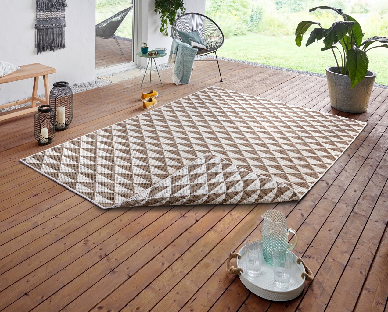 Vaip Northrugs Tahiti, 150x80 cm, beeži värvi hind ja info | Vaibad | hansapost.ee