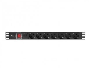 Lanberg Ülepingekaitse Rack PDU 19 "1U 16A 7X SCHUKO 2m must hind ja info | Pikendusjuhtmed | hansapost.ee