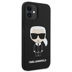 Karl Lagerfeld KLHCP12SSLFKBK telefonile iPhone 12 mini 5,4 ", must hind ja info | Telefonide kaitsekaaned ja -ümbrised | hansapost.ee