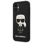 Karl Lagerfeld KLHCP12SSLFKBK telefonile iPhone 12 mini 5,4 ", must hind ja info | Telefonide kaitsekaaned ja -ümbrised | hansapost.ee