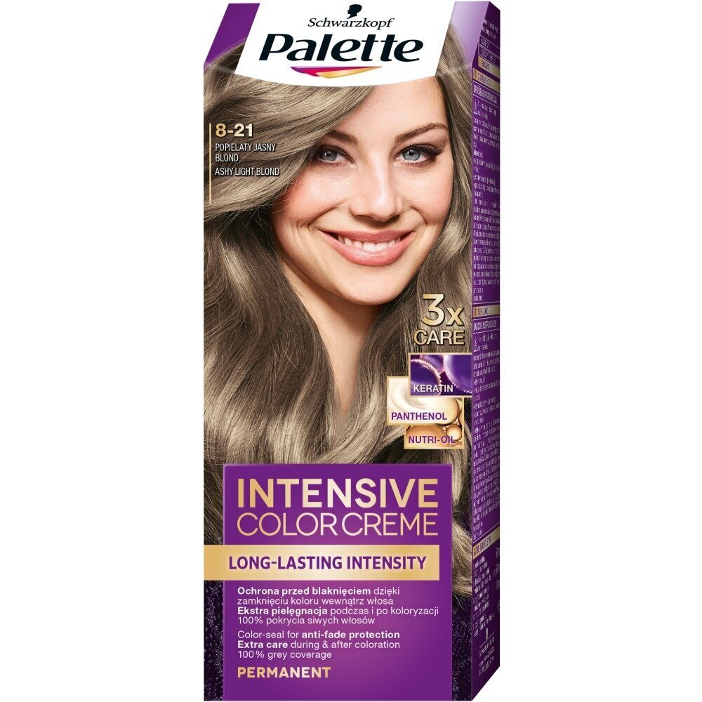 Juuksevärv Palette Intensive Color Creme Hair Colorant 8-21 Light Ash Blonde цена и информация | Juuksevärvid | hansapost.ee