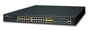 PLANET SGS-6341-24P4X network switch Managed L3 Gigabit Ethernet (10/100/1000) Power over Ethernet (PoE) 1U Black цена и информация | Коммутаторы (Switch) | hansapost.ee
