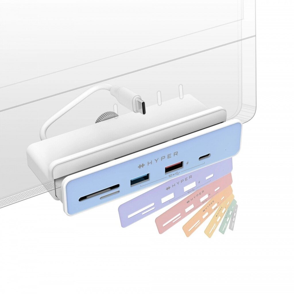HyperDrive Hüper 6-ühes USB-C jaotur iMac 24-tollise jaoks hind ja info | USB adapterid ja jagajad | hansapost.ee
