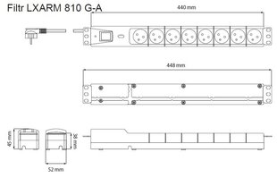 Удлинитель Lestar LXARM810, 1.5 м цена и информация | Удлинители | hansapost.ee