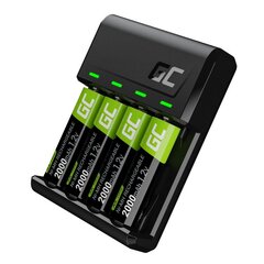 Green Cell VitalCharger laadija 4x AA 2000mAh цена и информация | Зарядные устройства для видеокамер | hansapost.ee