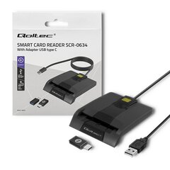 Интеллектуальный считыватель смарт-карт Qoltec, USB тип C цена и информация | Qoltec Мобильные телефоны, Фото и Видео | hansapost.ee