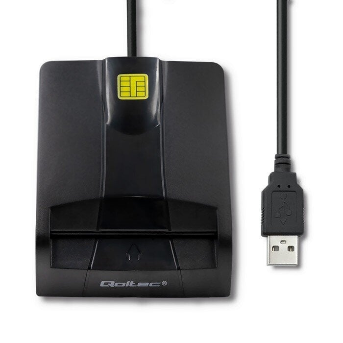 Qoltec Nutikas ID-kaardi lugeja, USB tüüp C hind ja info | Nutiseadmed ja lisatarvikud | hansapost.ee