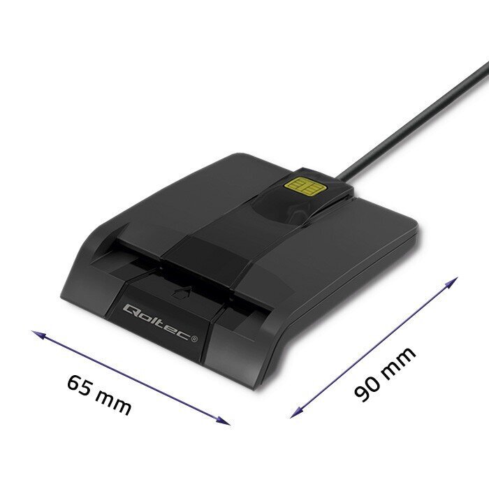 Qoltec Nutikas ID-kaardi lugeja, USB tüüp C цена и информация | Nutiseadmed ja lisatarvikud | hansapost.ee