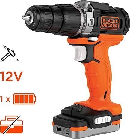 Akutrell-kruvikeeraja Black&Decker BDCHD12S1-XJ hind ja info | Akutrellid, puurid ja kruvikeerajad | hansapost.ee