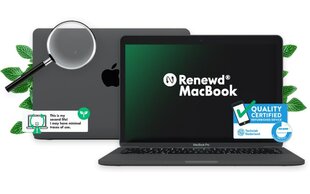 Notebook|RENEWD|MacBook Pro|2300 MHz|13.3&#34;|2560x1600|RAM 8GB|DDR3|SSD 128GB|Intel Iris Plus 640|Integrated|ENG|macOS Sierra|Space Gray|1.37 kg|RND-MPXQ2 цена и информация | Ноутбуки | hansapost.ee