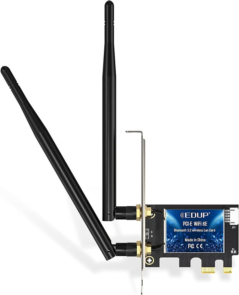 EDUP EP-9651 Wi-Fi 6E PCIE Võrgukaart / AX3000 / Intel AX210 / Bluetooth 5.2 hind ja info | Juhtmeta pöörduspunktid | hansapost.ee