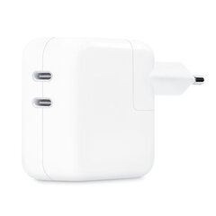 Быстрая зарядка Riff 35W с двумя портами USB-C для всех Apple устройств (Аналог A2676 MNWP3ZM/A), белая цена и информация | Riff Телефоны и аксессуары | hansapost.ee