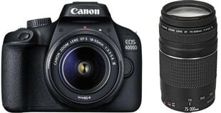 Canon EOS 4000D 18 55mm III 75 300mm III komplekt