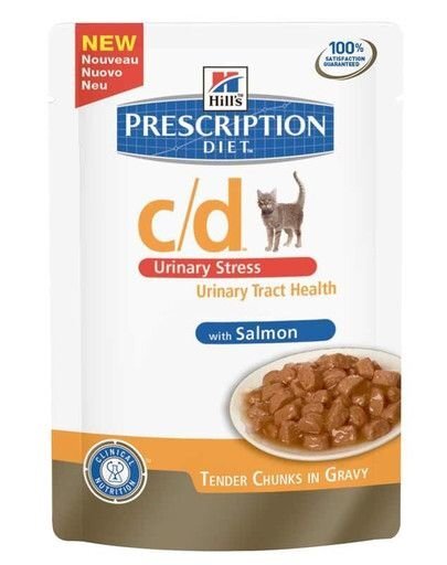 Hill's Canned Salmon Prescription Diet Feline c/d Urinary Stress, 85 g kassikonserv hind ja info | Kassikonservid | hansapost.ee