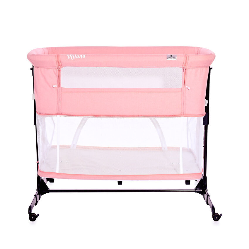 Mänguaedik - voodi Lorelli Crib Milano 2in1, Pink hind ja info | Reisivoodid | hansapost.ee