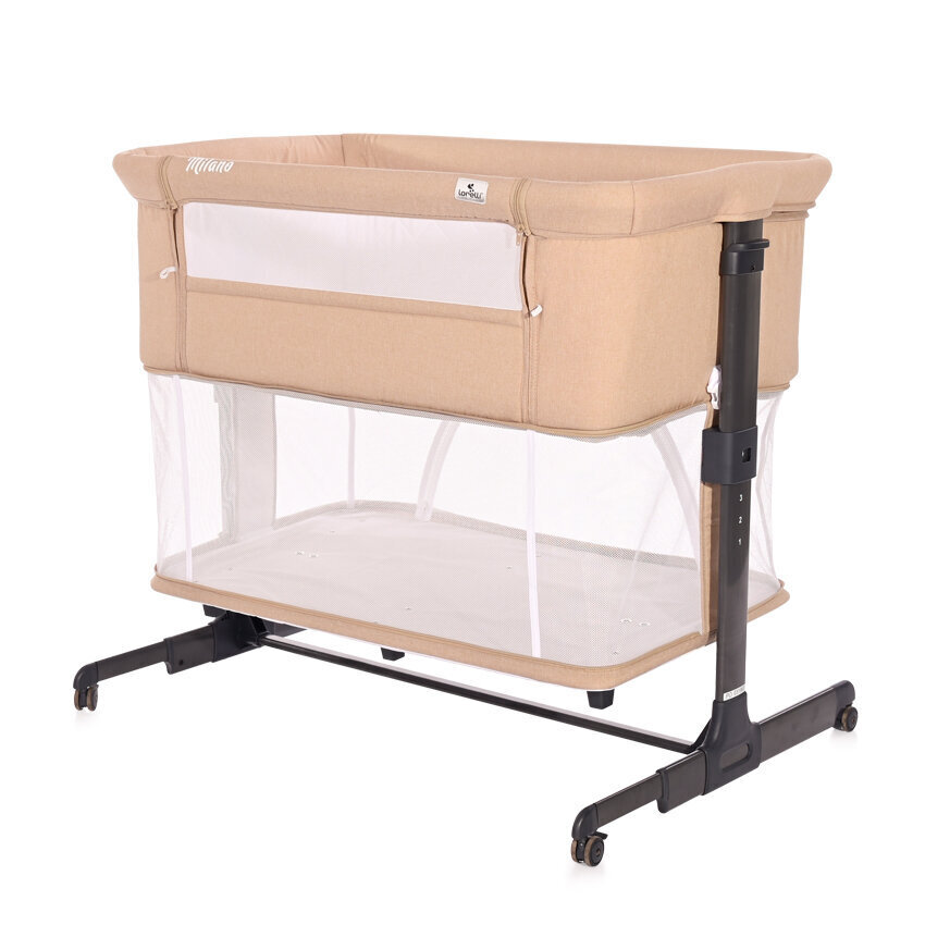 Mänguaedik - voodi Lorelli Crib Milano 2in1, Beige цена и информация | Reisivoodid | hansapost.ee