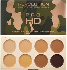 Näo kontuurimispalett Makeup Revolution Pro HD Camouflage, 10 g, Medium Dark hind ja info | Jumestuskreemid ja puudrid | hansapost.ee