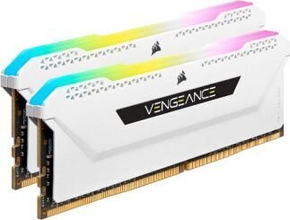 Corsair Vengeance RGB PRO SL, DDR4, 32 GB, 3200MHz, CL16 (CMH32GX4M2E3200C16W) цена и информация | Operatiivmälu | hansapost.ee