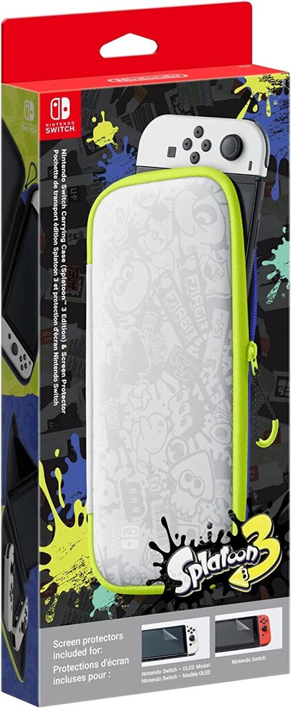 Nintendo Switch Carrying Case Splatoon 3 + Screen Protector цена и информация | Mängukonsoolide lisatarvikud | hansapost.ee