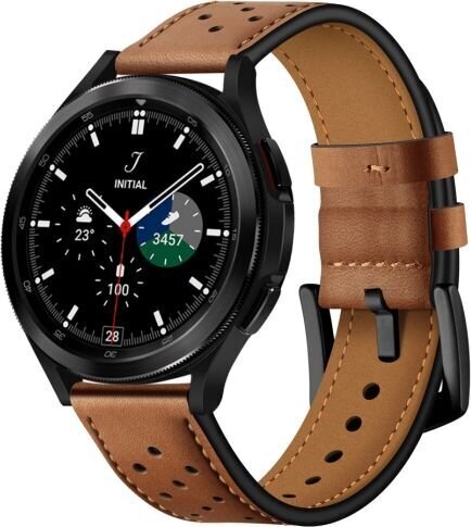 Nutikas kellarihm LEATHER Samsung Galaxy Watch 4 / 5 / 5 PRO (40 / 42 / 44 / 45 / 46 MM) , pruun цена и информация | Nutikellade aksessuaarid ja tarvikud | hansapost.ee