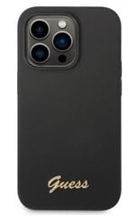 Чехол Guess Silicone Vintage - iPhone 14 Pro Max 6.7, черный цена и информация | Чехлы для телефонов | hansapost.ee