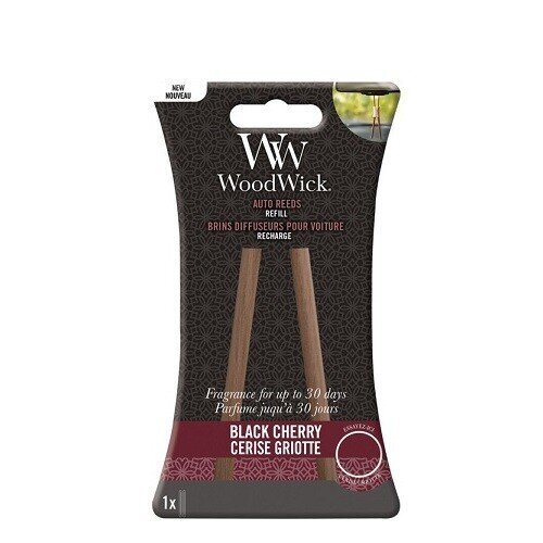 WoodWick Auto Reeds Refill Black Cherry - Replacement car incense sticks цена и информация | Auto õhuvärskendajad | hansapost.ee