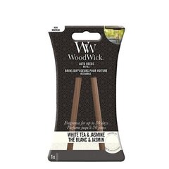 WoodWick Auto Reeds Refill White Tea & Jasmine - Replacement car incense sticks цена и информация | Освежители воздуха для салона автомобиля | hansapost.ee