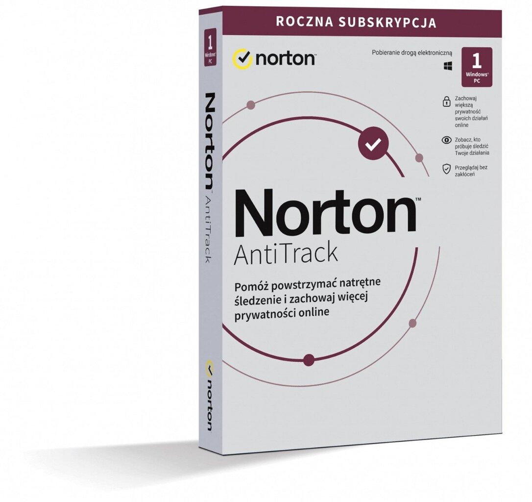 Norton Norton Antitrack PL 1kasutaja 1seade 1 aasta 21427514 цена и информация | Viirusetõrjed | hansapost.ee