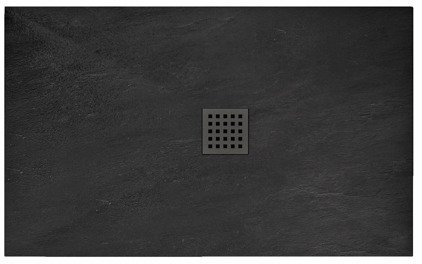 Rea dušialus Rock 90x120 sifooniga, black hind ja info | Dušialused | hansapost.ee