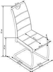 4 tooli komplekt K349, hall hind ja info | Köögitoolid, söögitoolid | hansapost.ee